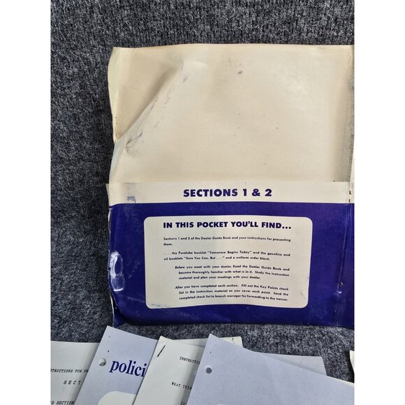 Pure Oil Company Advertising Car Dealer Guide Kit Packet Forms Booklets Document - Picture 11 of 13